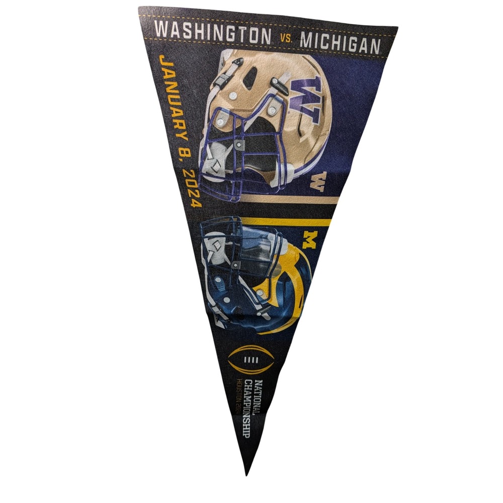 NCAA Pennant Unisex OS Multi Excellent 2024 CFP National Championship Washington